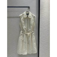 PRADA Faille midi-dress white 2024