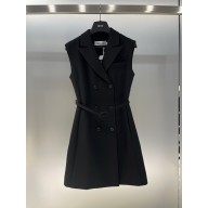 dior Black Wool and Silk Short Blazer Dress 2024