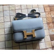 Hermes Constance 18/23 Bag in original Epsom Leather blue lin