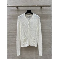 CHANEL white cotton cardigan P78600 2025