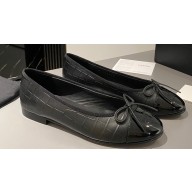 Chanel Calfskin & Patent Calfskin Ballet flats G02819 Black 2023