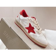 golden goose Women’s Ball Star Wishes in white leather with a red star and heel tab 2024