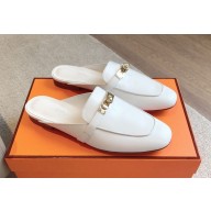 Hermes calfskin Buckle Oz  Mules Shoes 16 2024