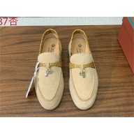 Loro Piana Women/Men Summer Charms Walk Suede leather Loafers 14