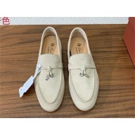 Loro Piana Women/Men Summer Charms Walk Suede leather Loafers 17