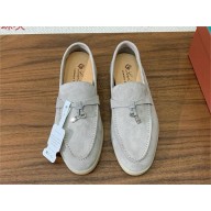 Loro Piana Women/Men Summer Charms Walk Suede leather Loafers 19