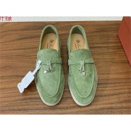 Loro Piana Women/Men Summer Charms Walk Suede leather Loafers 20