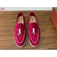 Loro Piana Women/Men Summer Charms Walk Suede leather Loafers 02