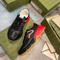 Gucci lover's Rhyton black sneaker with black and red web 643491 2021