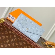 LOUIS VUITTON sarah Wallet in Monogram Empreinte leather M17779 Blue Washed 2024
