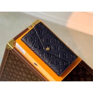 LOUIS VUITTON sarah Wallet in Monogram Empreinte leather M82257 black 2024