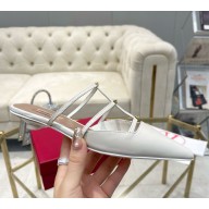 Valentino Garavani Rockstud Wispy calfskin mule white 1113-2024