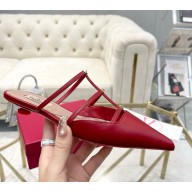 Valentino Garavani Rockstud Wispy calfskin mule red 1113-2024