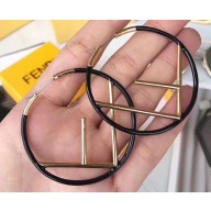 Fendi F Is Fendi Hoop Earrings Black