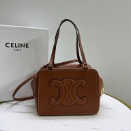 CELINE CALFSKIN FOLDED TRIOMPHE TOTE TAN 2023