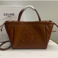 celine SMALL CABAS DRAWSTRING CUIR TRIOMPHE in Smooth Calfskin Tan 2023