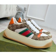 Gucci Women/men GG Screener sneakers brown Original GG canvas 777106 2024