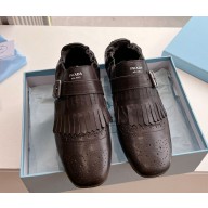 Prada Shuffle fringed monk strap shoes COFFEE 2EG473 2025