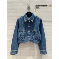 Chanel Coco Denim Jacket Blue 2024