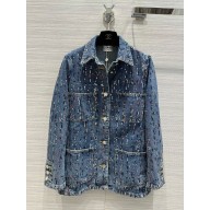 Chanel Denim JACKET Blue with sequins 2024 