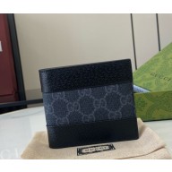 Gucci GG Supreme wallet 795480 Blue canvas and black leather 2024
