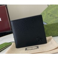 Gucci GG Marmont bi-fold card case wallet 428726 Black leather 2024