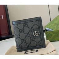 Gucci Ophidia bi-fold wallet 732016 Grey and black GG Supreme canvas  2024
