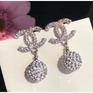 Chanel crystal earrings white 2018