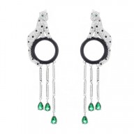 cartier panther earrings with fringe silver 2021