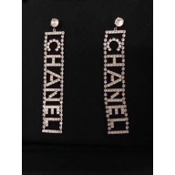 Chanel crystal cut-out logo earrings 2018