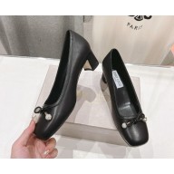 Jimmy Choo Elme Square Toe Ballet Pump In Black heel 4.5cm 2024