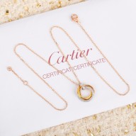 cartier trinity necklace pink gold