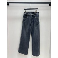 DIOR Black Stonewashed Cotton Denim JEANS 2024
