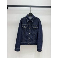 chanel DARK BLUE Washed Denim JACKET P78799 2024