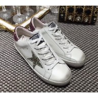Golden Goose Deluxe Brand Superstar Sneakers White/Glitter Red 2018