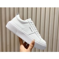 Prada leather women/Men Sneakers with enameled triangle 112312-2024