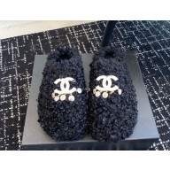 Chanel Shearling with CC Logo Platform Mules black 2024