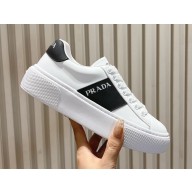 Prada leather women/Men Sneakers with enameled triangle 112311-2024