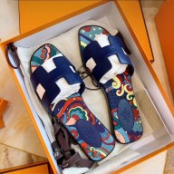 hermes flower printed oran slippers 02 2019