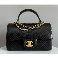 Chanel Mini Flap Bag with Top Handle in python leather AS2431 29 2024
