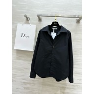 DIOR black Cotton Poplin BLOUSE 2024