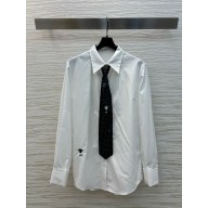 DIOR White Cotton Poplin BLOUSE 01 2024