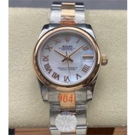 Rolex Lady Datejust Oyster 28mm watch pink gold/silver 2024