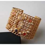 Chanel Cuff AB0267 Gold/Pink/Pearly white 2018