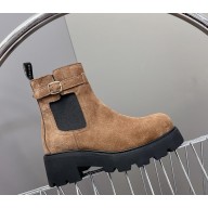 Celine Bulky ankle Boots In suede leather Brown 1031-2024