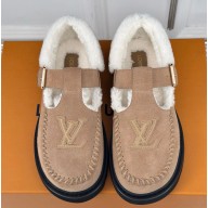 Louis Vuitton Colorado Comfort Mary Jane Suede calf leather with Shearling lining 1ADC1L beige 1031-2024 