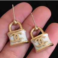 Chanel Earrings Lock Pattern A96972 Blue 2018