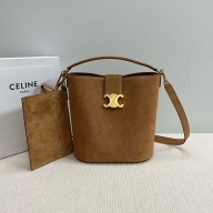 CELINE MEDIUM LOUISE BAG in SUEDE LEATHER TAN 2024