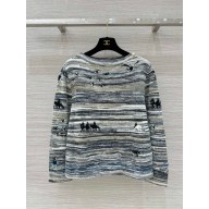 CHANEL Cashmere, Mohair & Alpaca Gray & Multicolor Pullover P78442 2024