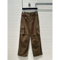 MIU MIU CORD CHINO PANTS ARMY GREEN 2024